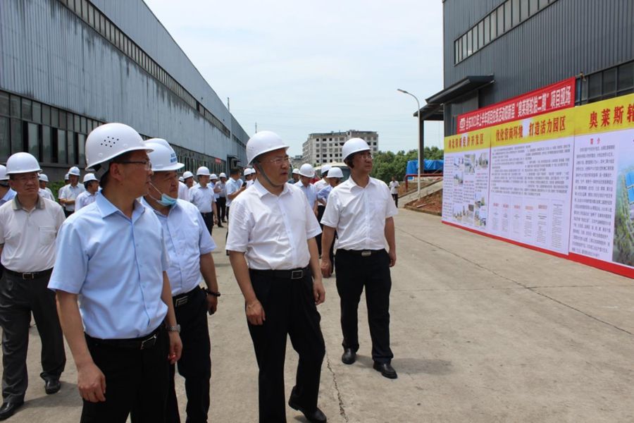 黄石市委副书记、市长吴锦莅临奥莱斯二期项目调研_Hubei Jintian Tyre Co., Ltd